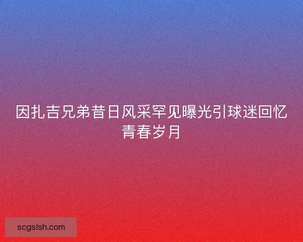 因扎吉兄弟昔日风采罕见曝光引球迷回忆青春岁月